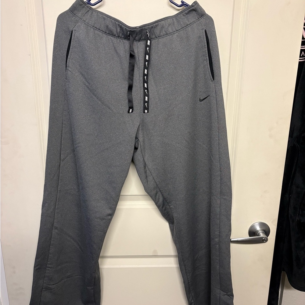 Nike Black and Cream Fleece Sweatpants